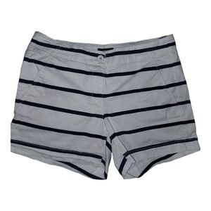 Nautical Chino Striped Shorts White & Navy‎ Casual Summer Shorts Women's Size 6